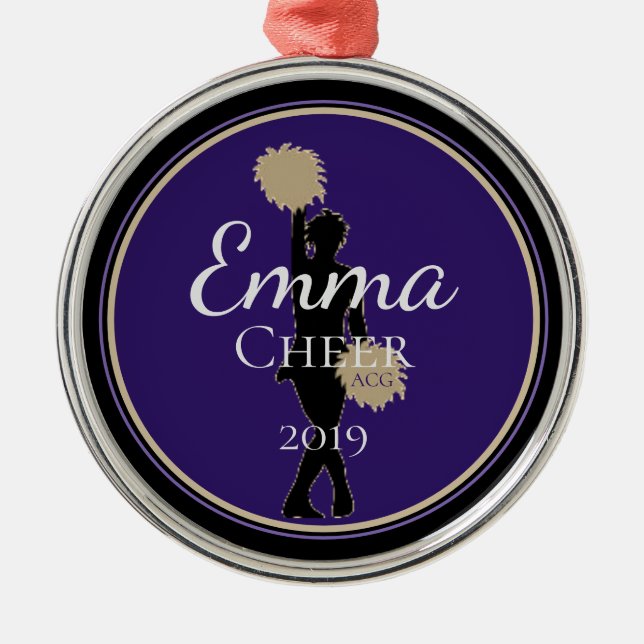 Ornement En Métal Pom-pom girl Ornament Cheer (Devant)