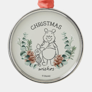 Ornement En Métal Pooh & Piglet   Words de Noël