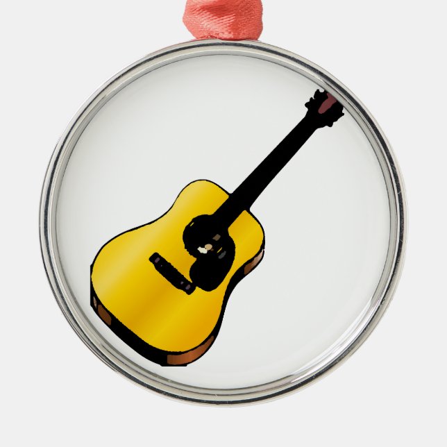 Ornement En Métal Pop Art Guitare (Devant)