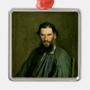 Ornement En Métal Portrait de compte Lev Nikolaevich Tolstoy 1873