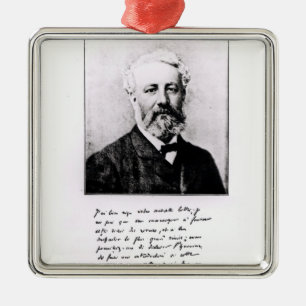 Ornement En Métal Portrait de Jules Verne