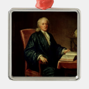 Ornement En Métal Portrait d'Isaac Newton, c.1726