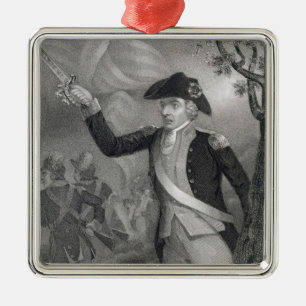 Ornement En Métal Portrait du Général Francis Marion à la bataille o