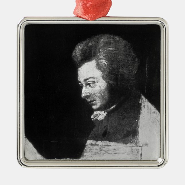 Ornement En Métal Portrait non fini de Wolfgang Amadeus Mozart (Devant)