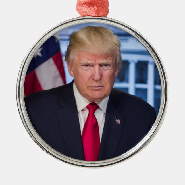 Ornement En Métal Portrait officiel de Donald Trump (Devant)