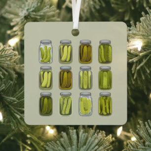 Ornement En Métal Pot de pickles en conserve vintage pour amateur de