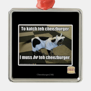 Ornement En Métal Pour attraper le cheezburger