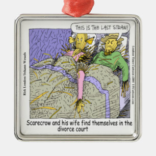 Ornement En Métal Pourquoi les épouvantails divorcent drôle