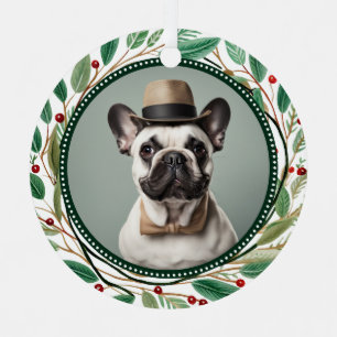 Ornement En Métal Premier Noël avec photo de l'animal 2 