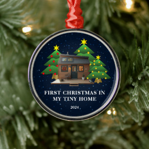 Ornement En Métal Premier Noël dans ma petite maison rustique