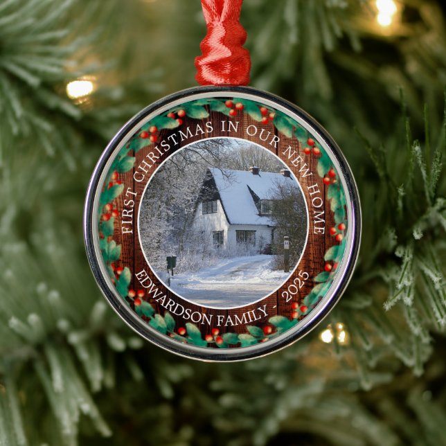 Ornement En Métal Premier Noël dans notre nouvelle famille de photos (Arbre)