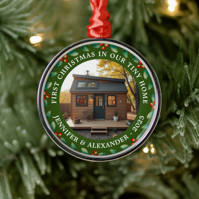 Ornement En Métal Premier Noël dans notre petite maison photo (Arbre)