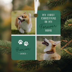 Ornement En Métal Premier Noël des animaux pour toujours à la maison