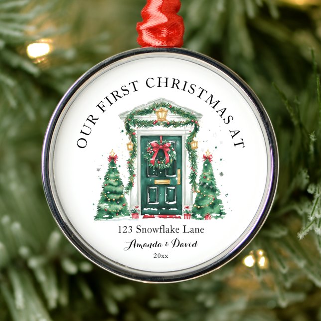Ornement En Métal Premier Noël Personnalisé À Notre Nouvelle Maison (Créateur téléchargé)