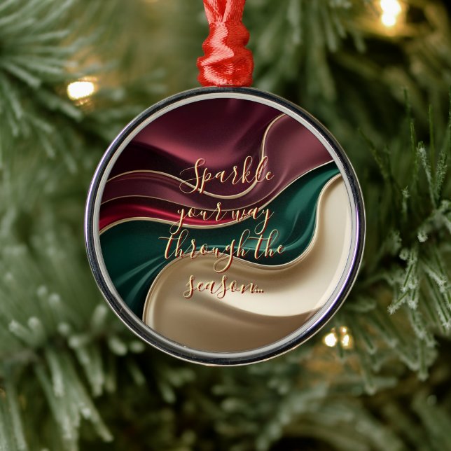Ornement En Métal Premium Christmas ornament in stylish graphic (Arbre)