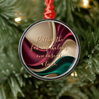 Ornement En Métal Premium Christmas ornament in stylish graphic
