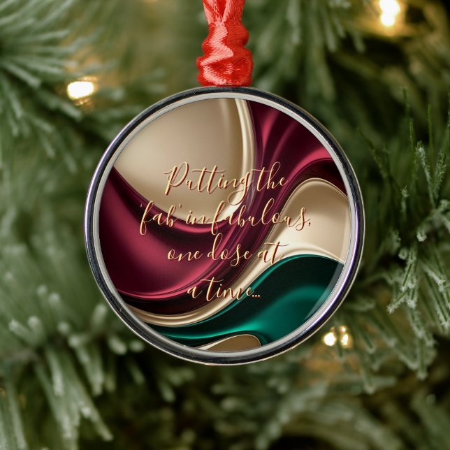 Ornement En Métal Premium Christmas ornament in stylish graphic (Arbre)