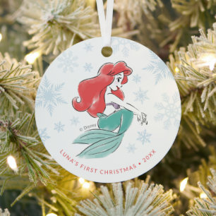 Ornement En Métal Princesse Ariel   Premier Noël du bébé