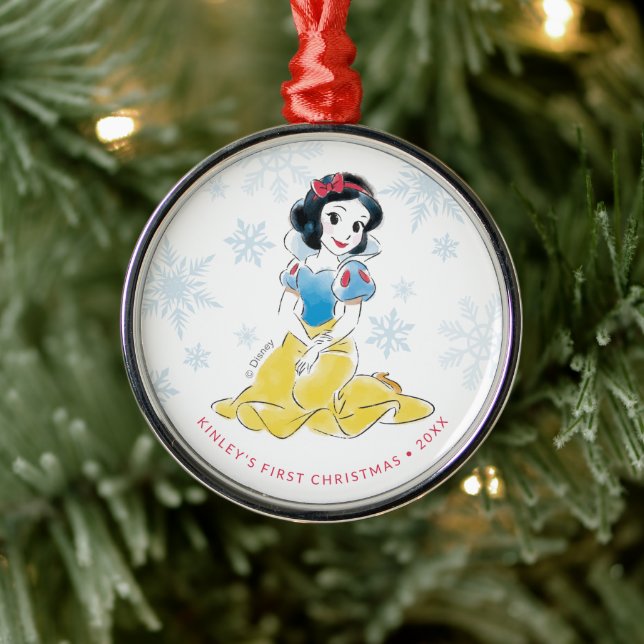 Ornement En Métal Princesse Blanche Neige | Premier Noël du bébé (Arbre)