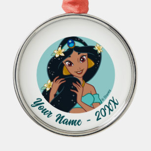 Ornement En Métal Princesse Jasmine - Cheveux et fleurs étincelants