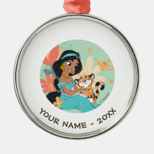 Ornement En Métal Princesse Jasmine & Rajah - Moments magiques