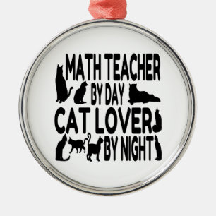 Ornement En Métal Professeur de mathématiques Amoureux des chats