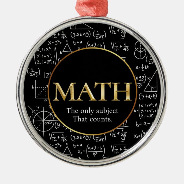Ornement En Métal Professeur de mathématiques Awesome Gold Enseignan (Devant)