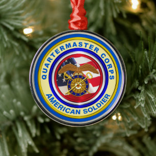 Ornement En Métal Proud Army Quartermaster Corps Veteran Christmas