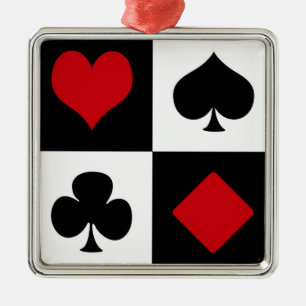 Ornement En Métal Quatre combinaisons de cartes