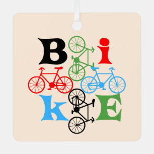 Ornement En Métal Quatre vélos