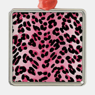 Ornement En Métal RAB Rockabilly Pink Cheetah Imprimer