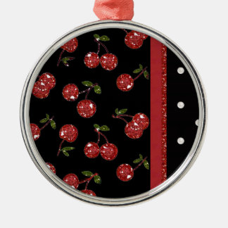 Ornement En Métal RAB Rockabilly très cerise cerises Noir