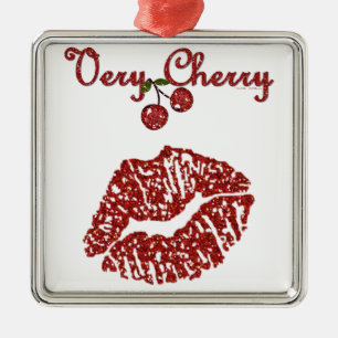 Ornement En Métal RAB Rockabilly Très Cerise Kiss