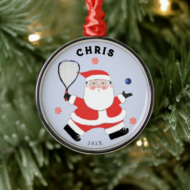Ornement En Métal Racquetball Holiday Keepsaké cadeau (Arbre)