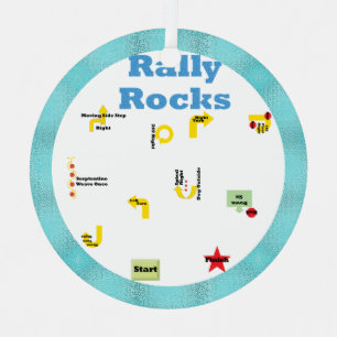 Ornement En Métal Rallye Rocks