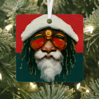 Ornement En Métal Rasta Père Noël I