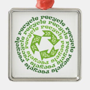 Ornement En Métal Recycler l'ornement personnalisé
