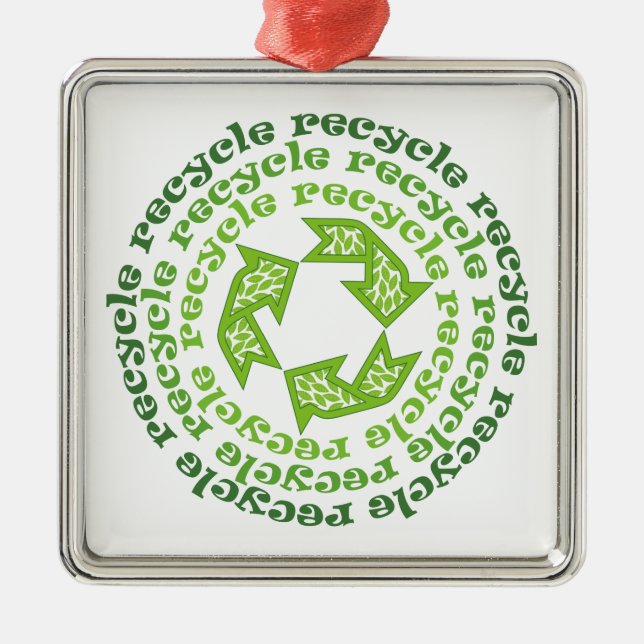 Ornement En Métal Recycler l'ornement personnalisé (Devant)
