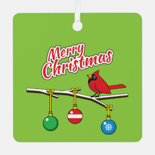 Ornement En Métal Red Cardinal on Christmas