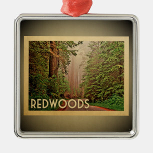 Ornement En Métal Redwoods Vintage voyage Orament Californie