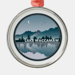 Ornement En Métal Réflexion du lac Waccamaw en Caroline du Nord