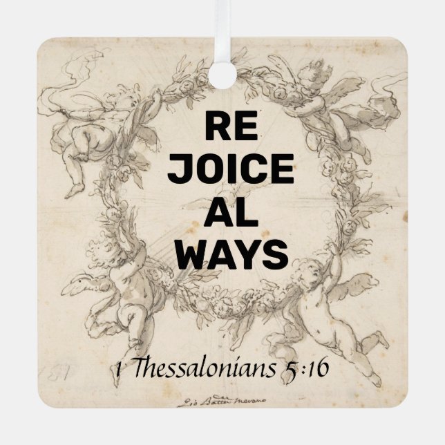 Ornement En Métal Réjouissez-vous (Recto)