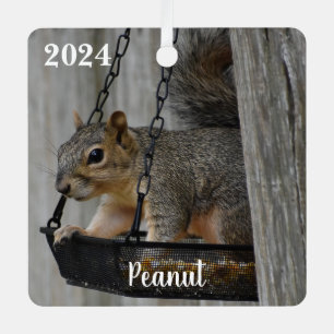 Ornement En Métal Renard Écureuil Mignon Personnalisé
