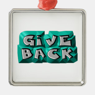 Ornement En Métal Rendre Citation Sagesse Turquoise Gris ciselé