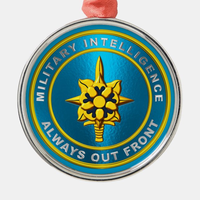 ORNEMENT EN MÉTAL RENSEIGNEMENT MILITAIRE (Devant)
