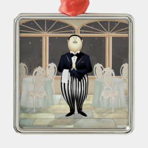 Ornement En Métal Restaurant Waiter