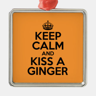 Ornement En Métal Reste calme et embrasse un Ginger