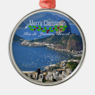 Ornement En Métal Rio de Janeiro, voeux de Noël,
