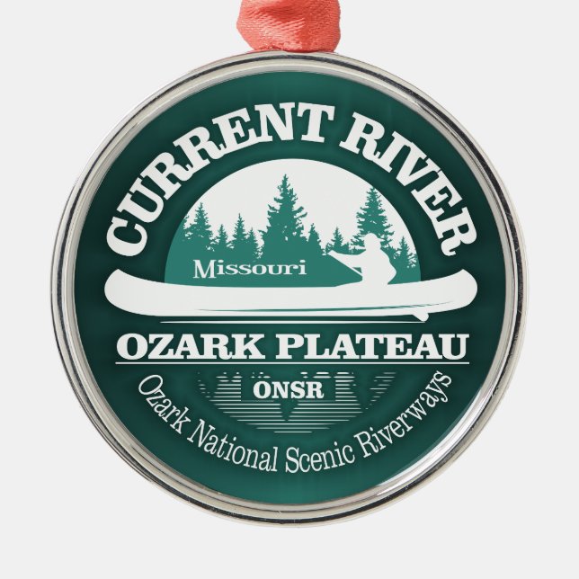 Ornement En Métal Rivière actuelle (canot) (Devant)