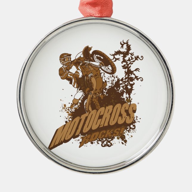 Ornement En Métal Roches de motocross ! (Devant)